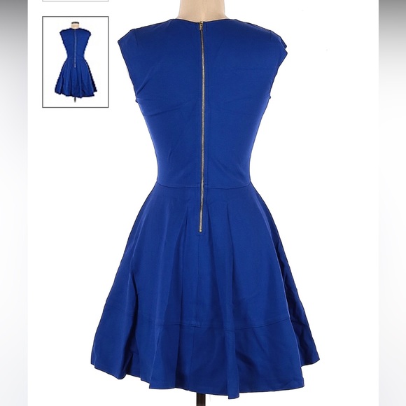 BAR III ROYAL BLUE FLARE DRESS LIKE NEW - Picture 2 of 5
